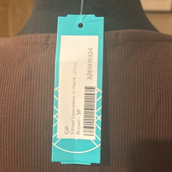 NWT - Gilli/Stitch Fix Brown Faux Wrap Dress - Picture 3 of 4